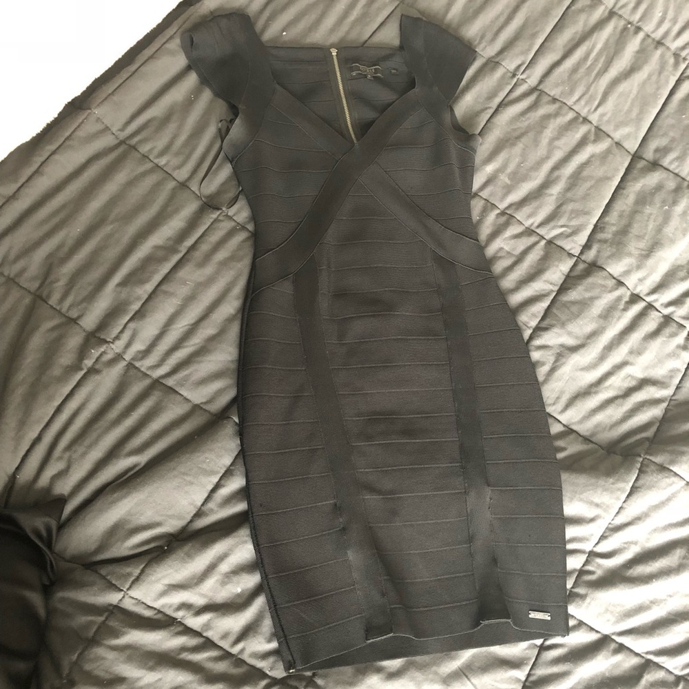 Guess black bandage dress